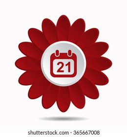 Calendar icon, vector illustration. Modern design. Flat design style