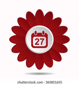Calendar icon, vector illustration. Modern design. Flat design style