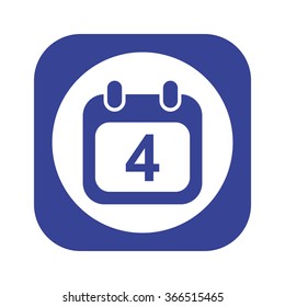 Calendar icon, vector illustration. Modern design. Flat design style