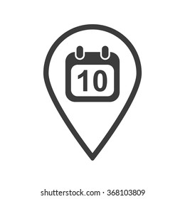 Calendar icon, vector illustration. Modern design. Flat design style