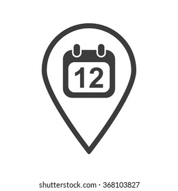 Calendar icon, vector illustration. Modern design. Flat design style