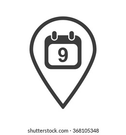 Calendar icon, vector illustration. Modern design. Flat design style