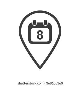 Calendar icon, vector illustration. Modern design. Flat design style