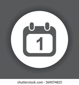 Calendar icon, vector illustration. Modern design. Flat design style