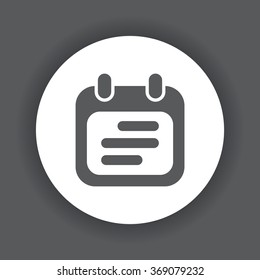 Calendar icon, vector illustration. Modern design. Flat design style