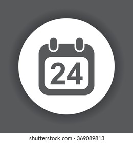Calendar icon, vector illustration. Modern design. Flat design style