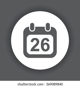 Calendar icon, vector illustration. Modern design. Flat design style