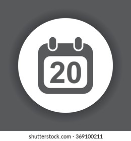 Calendar icon, vector illustration. Modern design. Flat design style