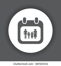 Calendar Icon icon, vector illustration. Modern design. Flat design style