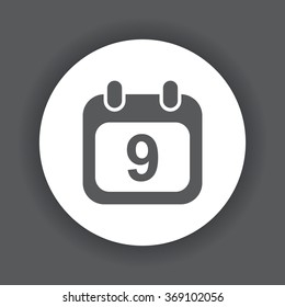 Calendar icon, vector illustration. Modern design. Flat design style