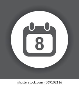 Calendar icon, vector illustration. Modern design. Flat design style