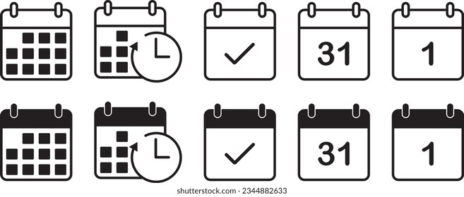 Calendar icon vector Illustration On White Background
time, organizer, site, schedule, diary, timetable, agenda, message, black, time 
management,