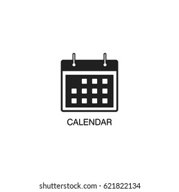 Calendar icon vector illustration on white background.