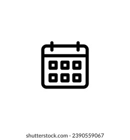 Calendar icon vector illustration. outline icon for web, ui, and mobile apps