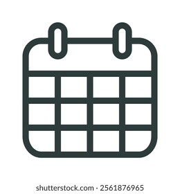 Calendar icon vector illustration. Simple line style