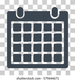Calendar icon. Vector illustration style is flat iconic symbol, smooth blue color, transparent background. Designed for web and software interfaces.