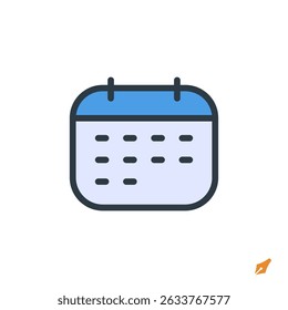 calendar icon vector illustration. calendar symbol isolated on white background