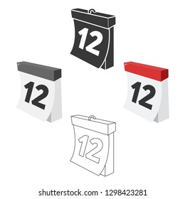 Calendar icon of vector illustration for web and mobile