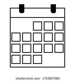 calendar icon vector illustration of a white background