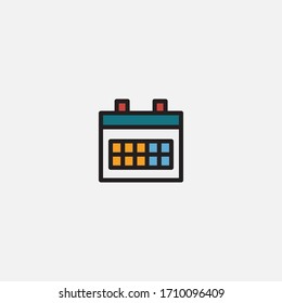 calendar icon vector illustrator sign