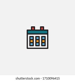 calendar icon vector illustrator sign