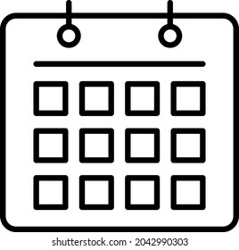Calendar icon vector image. Can also be used for web apps, mobile apps and print media.
