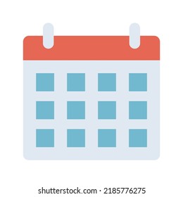 Calendar icon vector image. Can also be used for Project Management. Suitable for mobile apps, web apps and print media.
