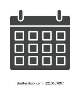 Imagen vectorial de icono de calendario. También se puede utilizar para la administración de proyectos. Adecuado para aplicaciones móviles, aplicaciones web y medios impresos.