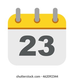 Calendar icon vector isolated, calendar icon graphic reminder element message symbol