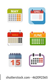 Calendar icon vector isolated, calendar icon graphic reminder element message symbol