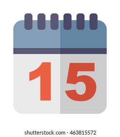 Calendar icon vector isolated, calendar icon graphic reminder element message symbol