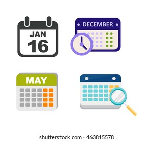 Calendar icon vector isolated, calendar icon graphic reminder element message symbol