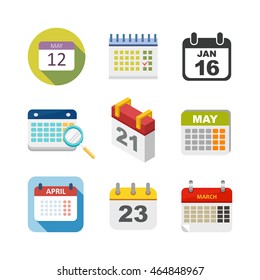 Calendar icon vector isolated, calendar icon graphic reminder element message symbol