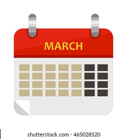 Calendar icon vector isolated, calendar icon graphic reminder element message symbol