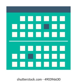 Calendar icon vector isolated, calendar icon graphic reminder element message symbol