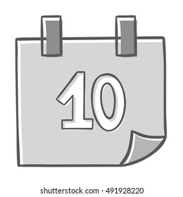 Calendar icon vector isolated graphic reminder element message symbol