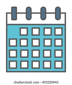 Calendar icon vector isolated graphic reminder element message symbol