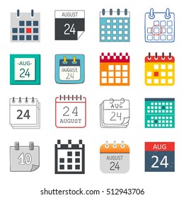 Calendar icon vector isolated graphic reminder element message symbol