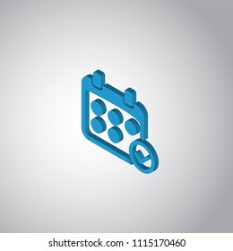calendar icon vector isolated on white background for your web and mobile app design, calendar logo concept