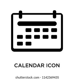 Calendar icon vector isolated on white background for your web and mobile app design, Calendar logo concept
