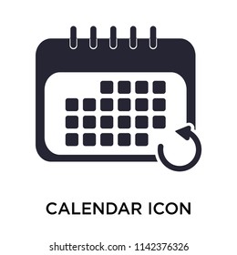 Calendar icon vector isolated on white background for your web and mobile app design, Calendar logo concept