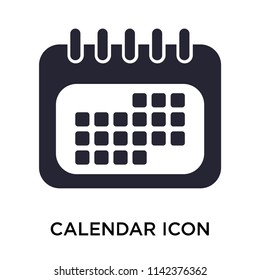 Calendar icon vector isolated on white background for your web and mobile app design, Calendar logo concept