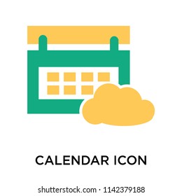 Calendar icon vector isolated on white background for your web and mobile app design, Calendar logo concept