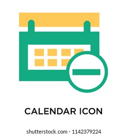 Calendar icon vector isolated on white background for your web and mobile app design, Calendar logo concept