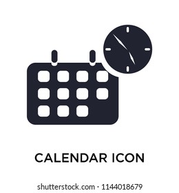 Calendar icon vector isolated on white background for your web and mobile app design, Calendar logo concept