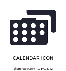 Calendar icon vector isolated on white background for your web and mobile app design, Calendar logo concept