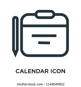 Calendar icon vector isolated on white background for your web and mobile app design, Calendar logo concept