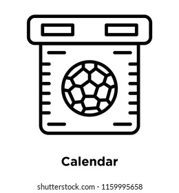 Calendar icon vector isolated on white background, Calendar transparent sign , line or linear sign, element design in outline style