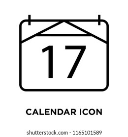 Calendar icon vector isolated on white background, Calendar transparent sign