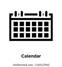 Calendar icon vector isolated on white background, Calendar transparent sign , black time symbols